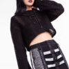Future Girl Reflective Diamond Grid Skirt SE018DNB