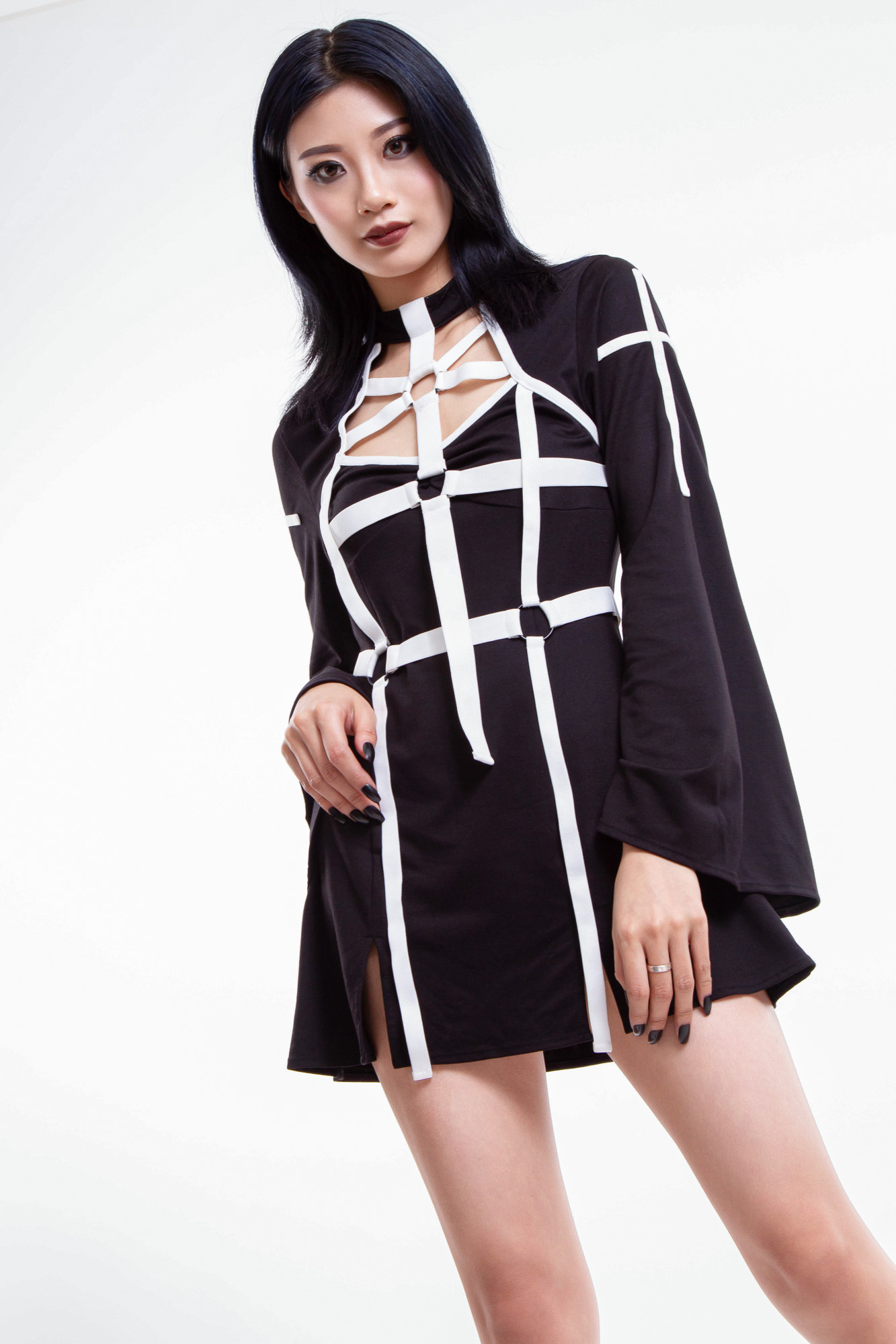 Nun Bell Sleeve Dress