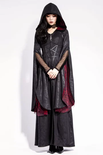 Gothic Long Hooded Dress