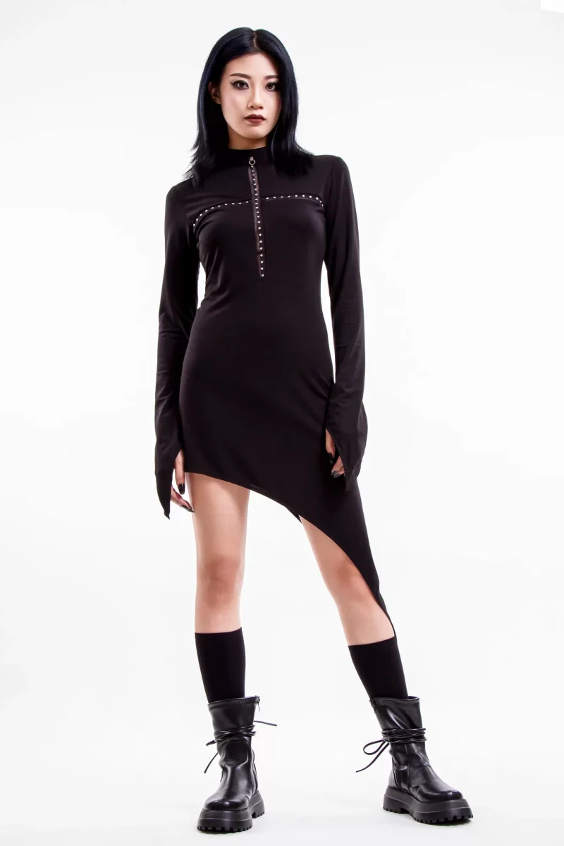 Punk Rock Cross Mesh Dress