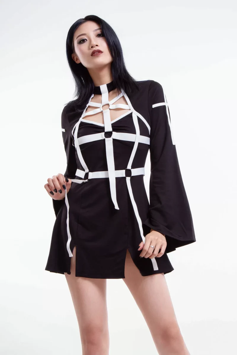 Nun Bell Sleeve Dress