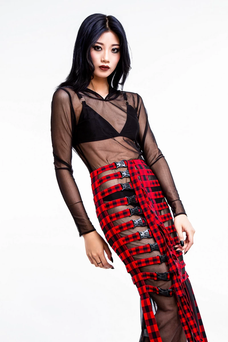 Sheer Swim Cover Up Hooded Dress SE004OT