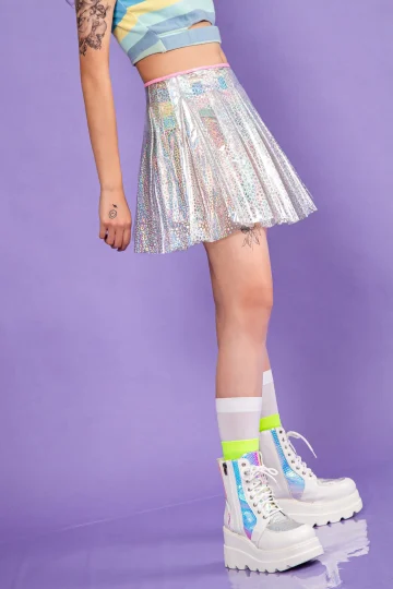 Sexy Transparent Holographic Skirt SK006