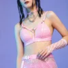 Sexy Fish Scale Net Lace Up Bra VE009P