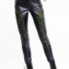 Punk knight Lace UP Skinny leather pants TR010