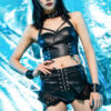 Motorcycle rider Hot Girl Waist chain Leather vest SE012UP