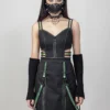 DR203G Stretch twill EVA clear mesh tape Punk dress