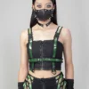 Punk EVA transparent mesh tape buckle vest VE201G