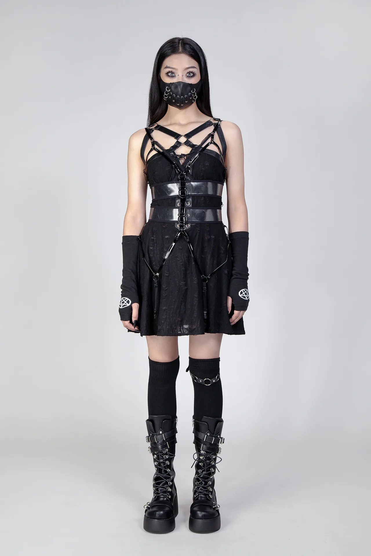 Sexy outer corset conjoined suspenders VE203B