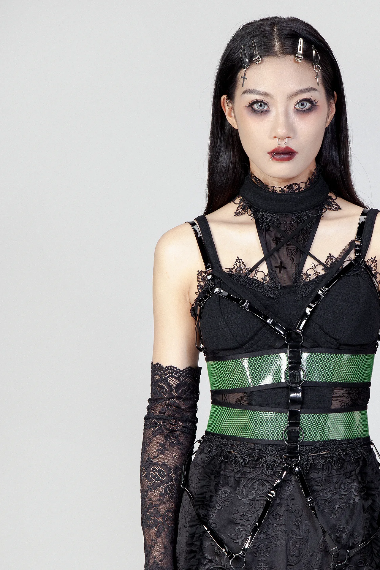 Sexy outer corset conjoined suspenders VE203G