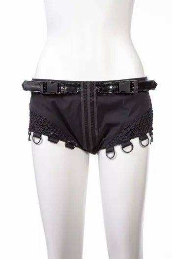 Punk Fishnet Bright Leather Hot Pants SS302BK